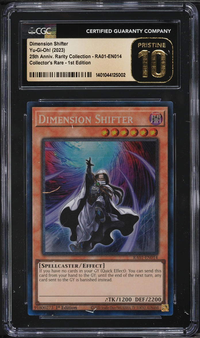 2023 Yu-Gi-Oh! 25th RA01 1st Ed Dimension Shifter #RA01-EN014 CGC 10 PRISTINE