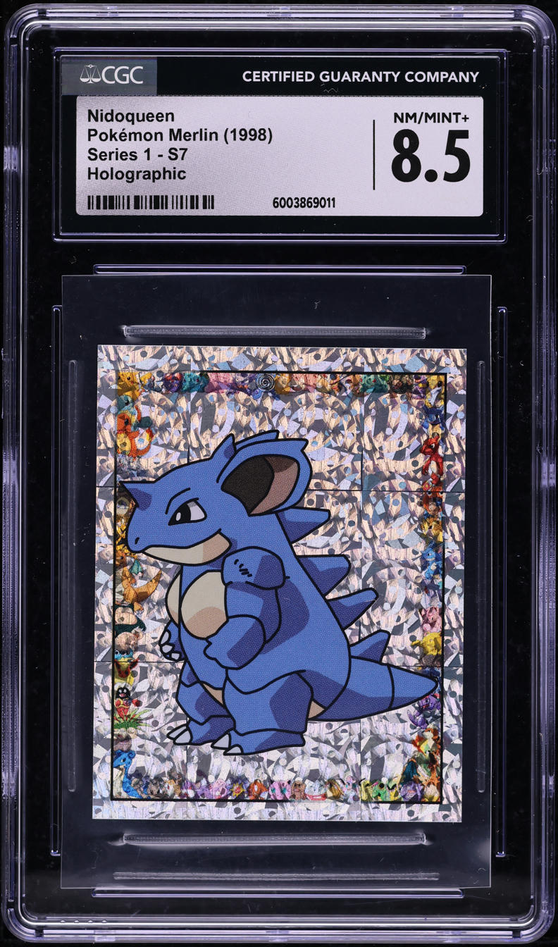 1998 Pokemon Merlin Series 1 Holographic Nidoqueen #S7 CGC 8.5 NM-MT+