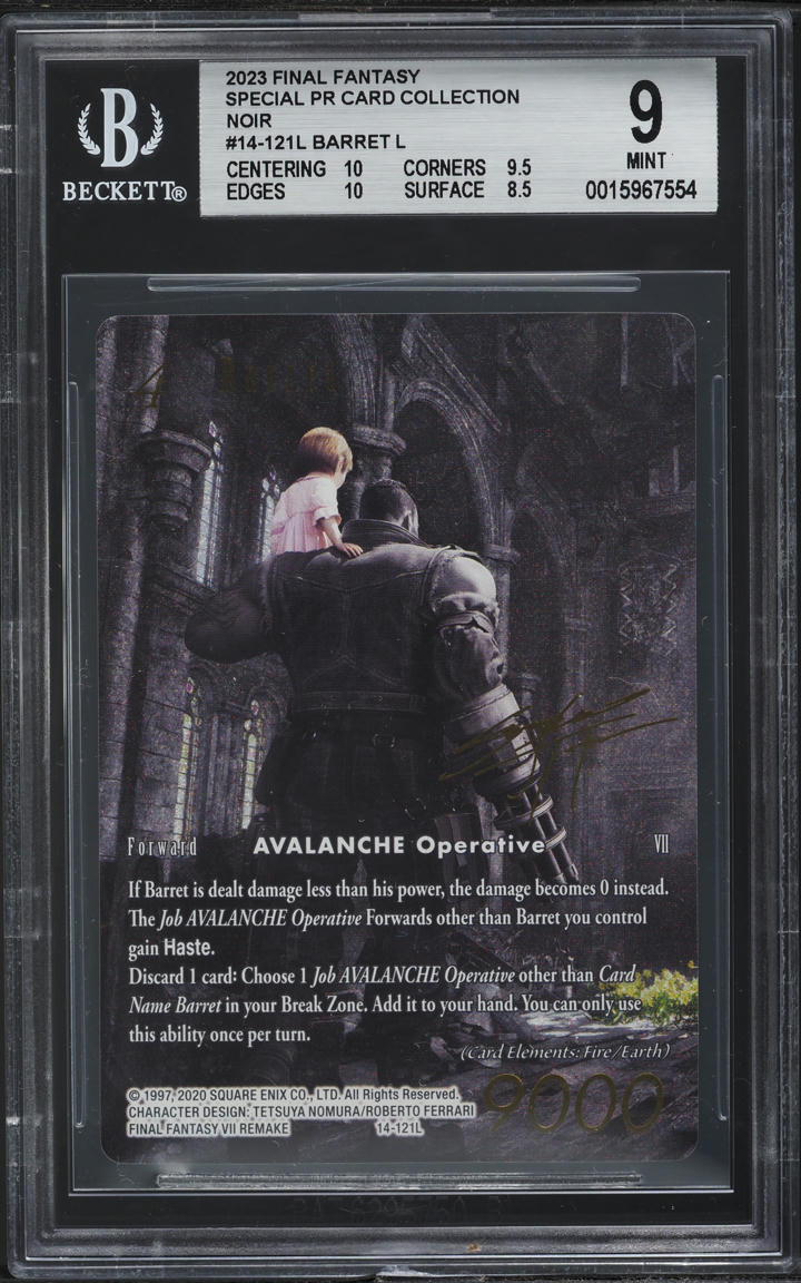 2023 Final Fantasy Special Promo Card Collection Noir Barret #14-121L BGS 9 MINT