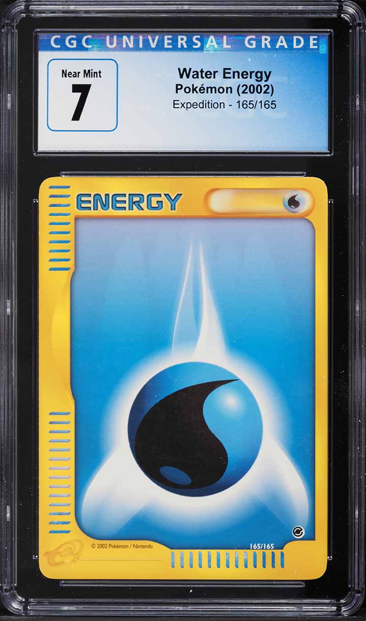 2002 Pokemon Expedition Water Energy #165 CGC 7 NRMT