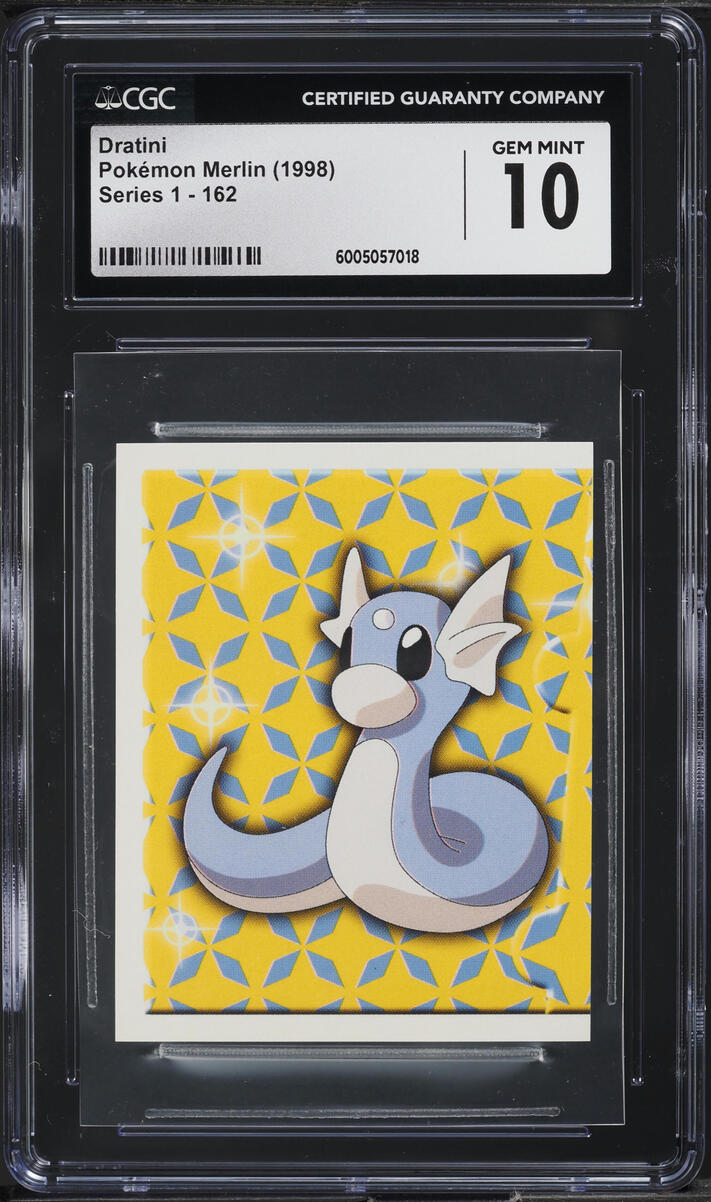 1998 Pokemon Merlin Series 1 Dratini #162 CGC 10 GEM MINT