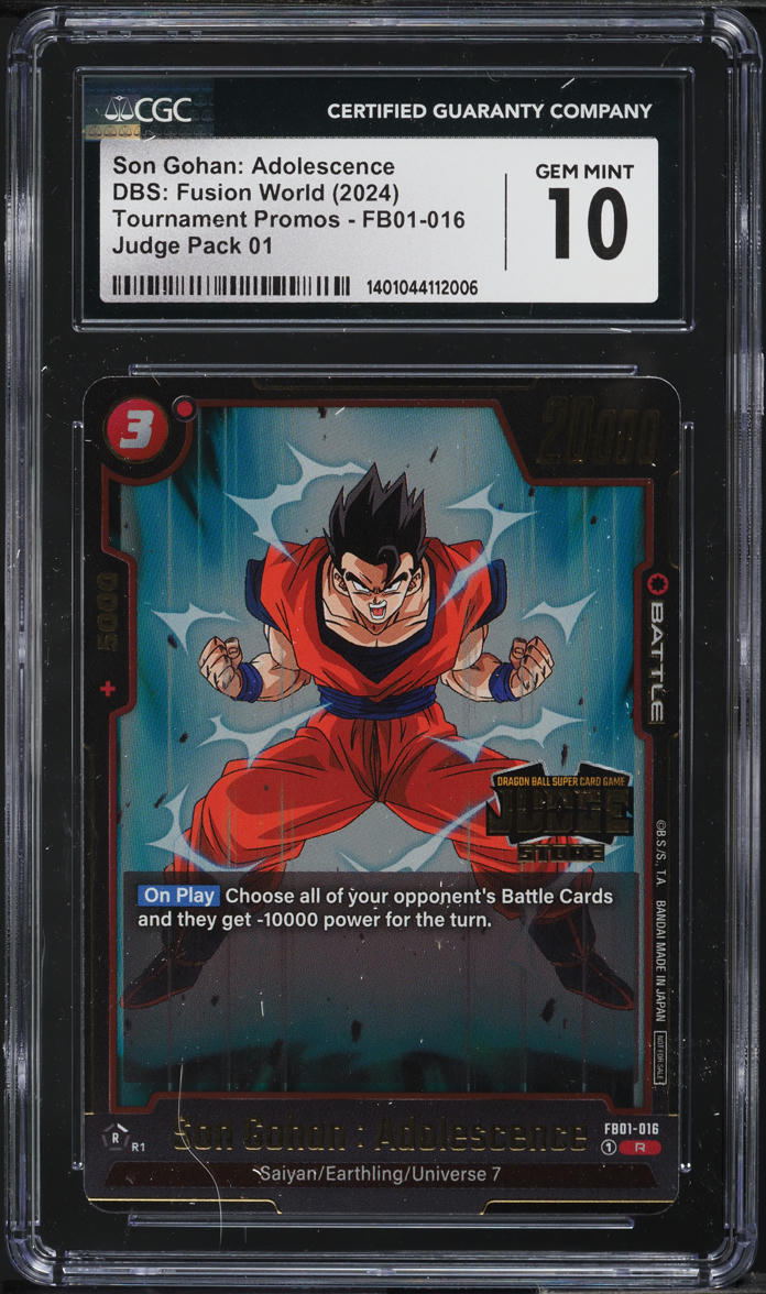 2024 Dragon Ball S Fusion World Tournament Promo Judge Gohan Adolescence CGC 10