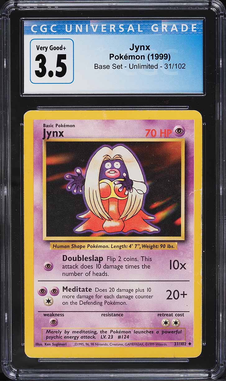 1999 Pokemon Base Set Jynx #31 CGC 3.5 VG+