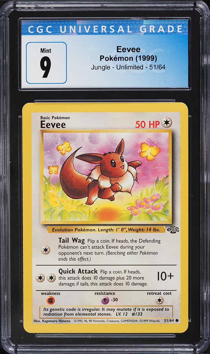 1999 Pokemon Jungle Eevee #51 CGC 9 MINT