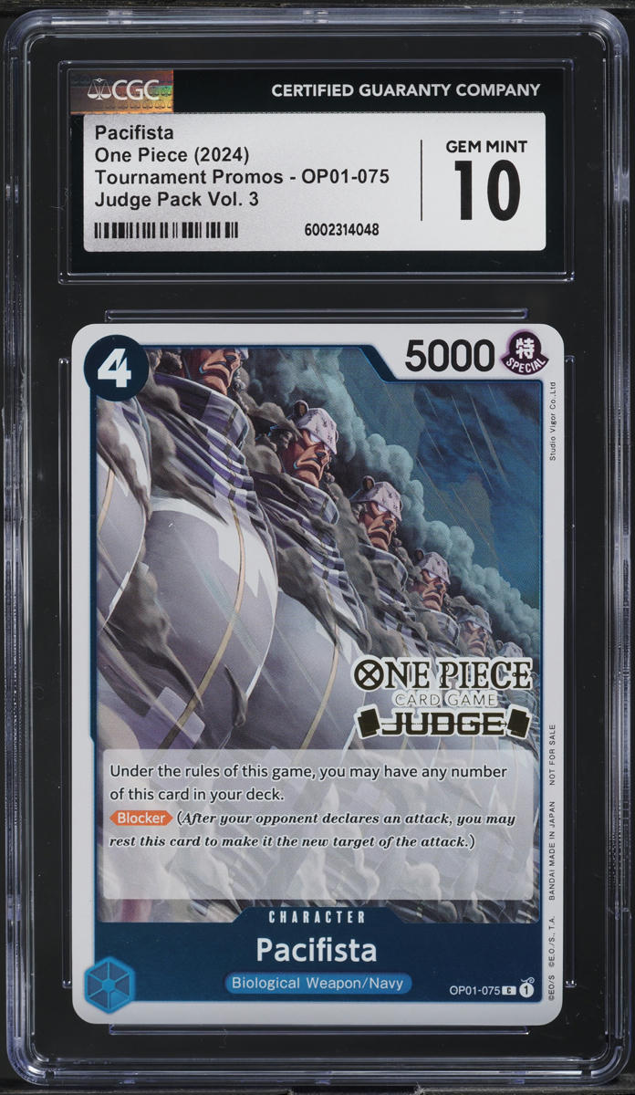 2024 One Piece Tournament Promos Judge Pack Vol. 3 Pacifista CGC 10 GEM MINT