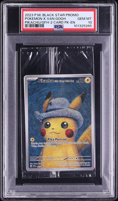 2023 Pokemon SV Black Star Promo Van Gogh Pikachu With Grey Felt Hat #85 PSA 10