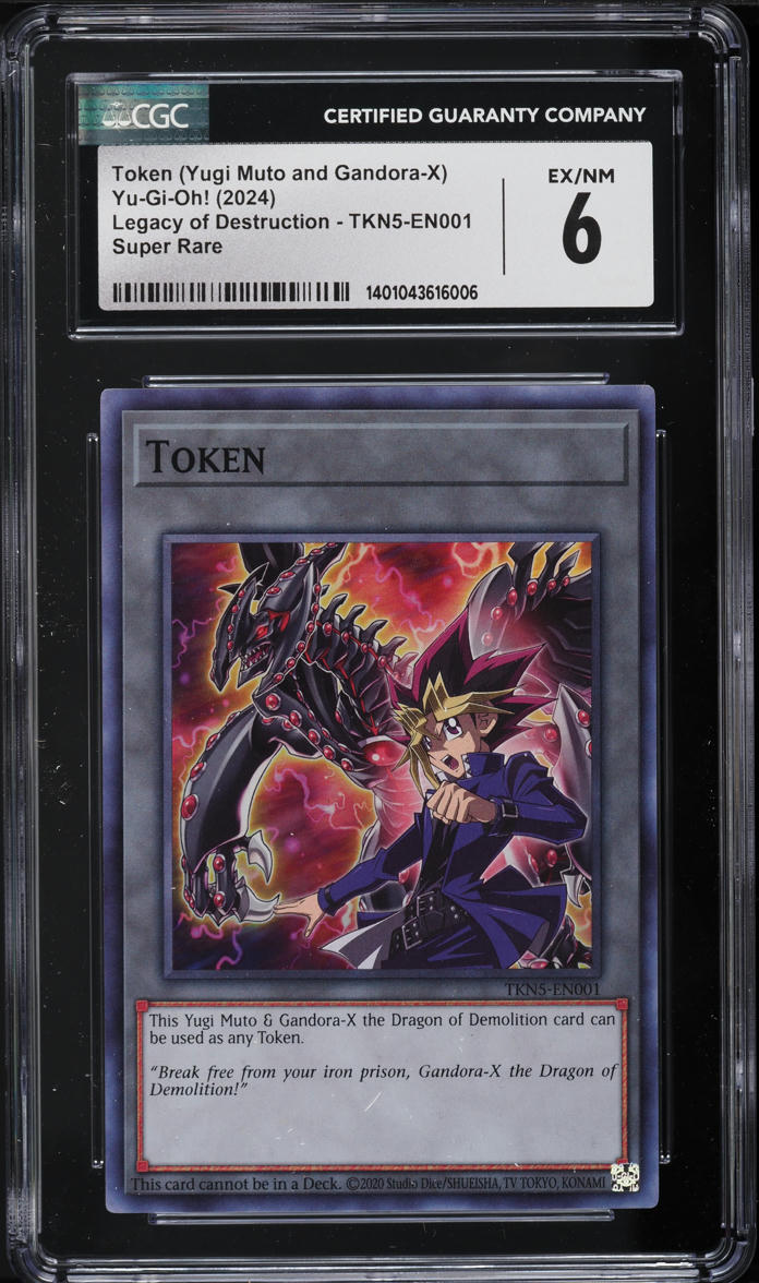 2024 Yu-Gi-Oh! Legacy Of Destruction Token Yugi Muto And Gandora-X CGC 6 EXMT