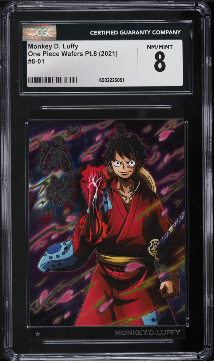 2021 One Piece Wafers Japanese Part 8 Monkey D. Luffy #8-01 CGC 8 NM-MT