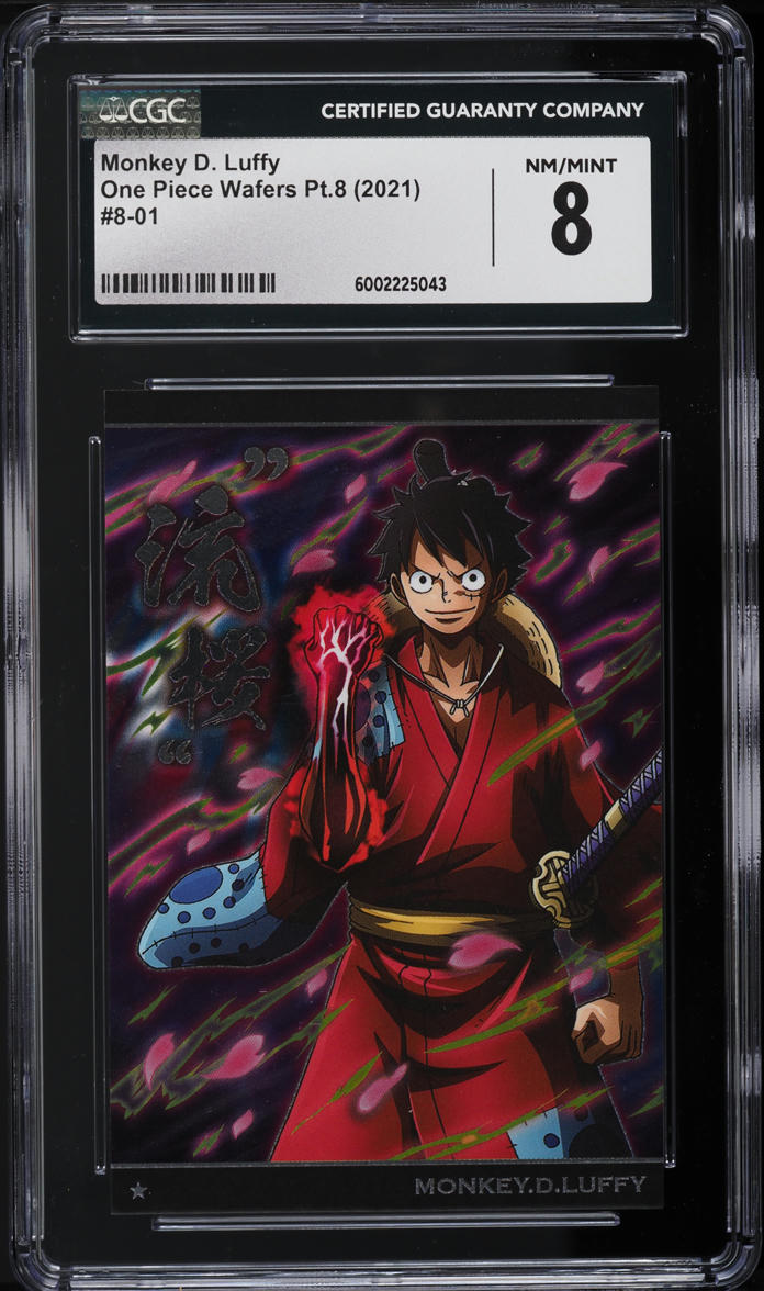 2021 One Piece Wafers Japanese Part 8 Monkey D. Luffy #8-01 CGC 8 NM-MT