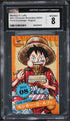 2024 One Piece Japanese Mini Bromides Point Exchange Monkey D. Luffy CGC 8 NM-MT