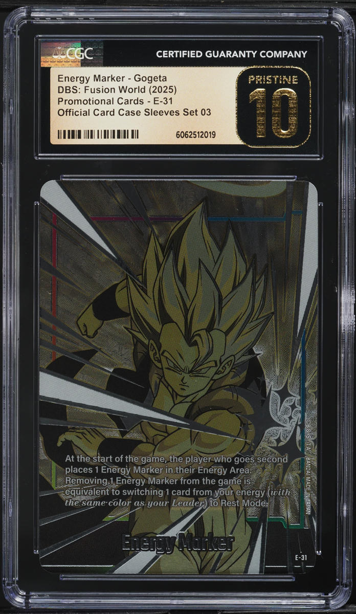 2025 Dragon Ball Super Fusion World Promo Official Energy Marker Gogeta CGC 10