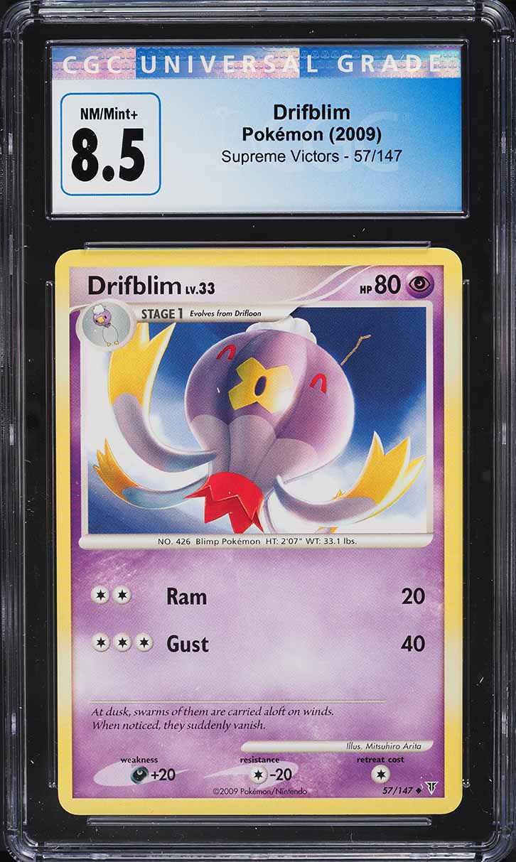 2009 Pokemon Platinum Supreme Victors Drifblim #57 CGC 8.5 NM-MT+