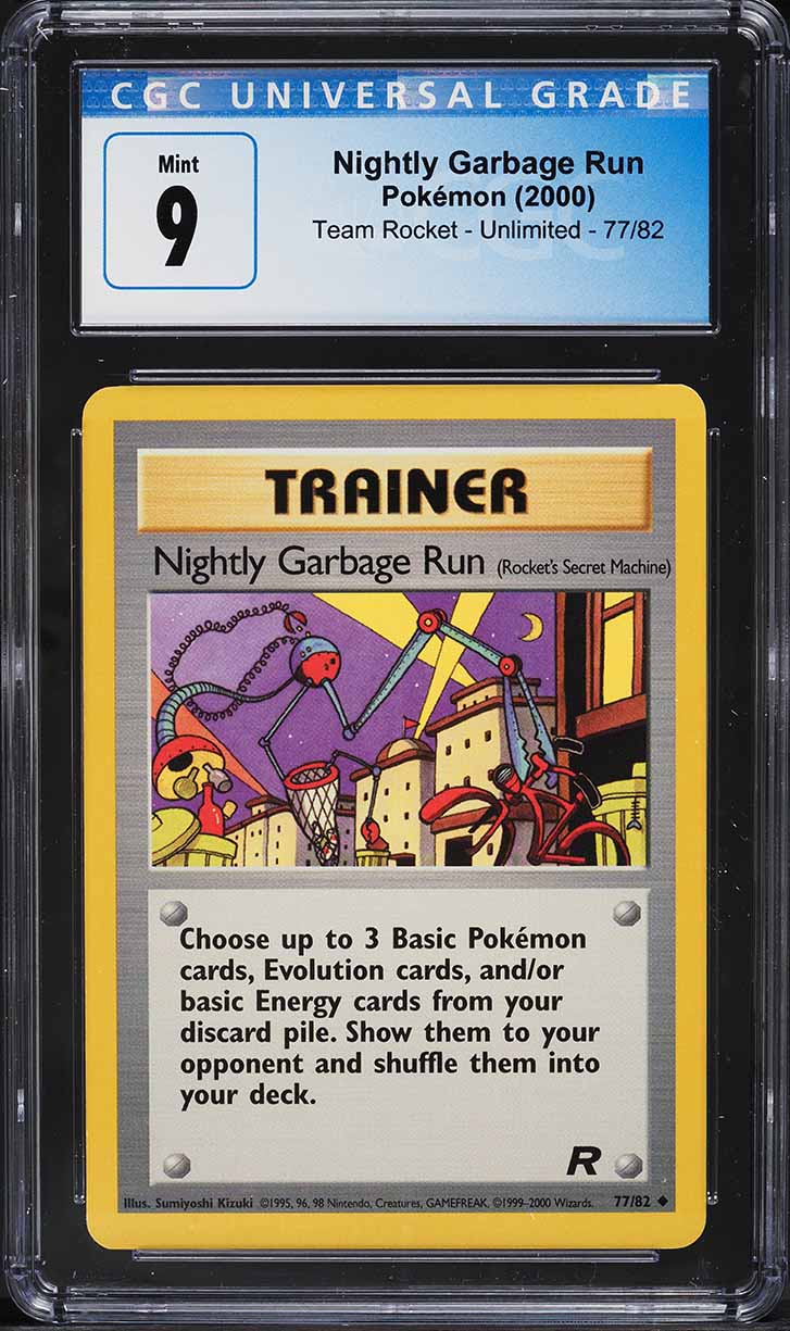 2000 Pokemon Team Rocket Nightly Garbage Run #77 CGC 9 MINT