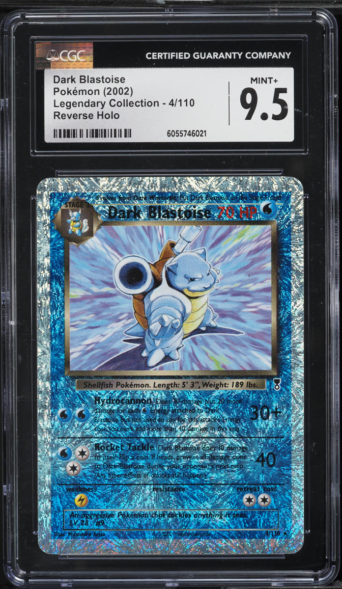 2002 Pokemon Legendary Collection Reverse Holo Dark Blastoise #4 CGC 9.5 GEM