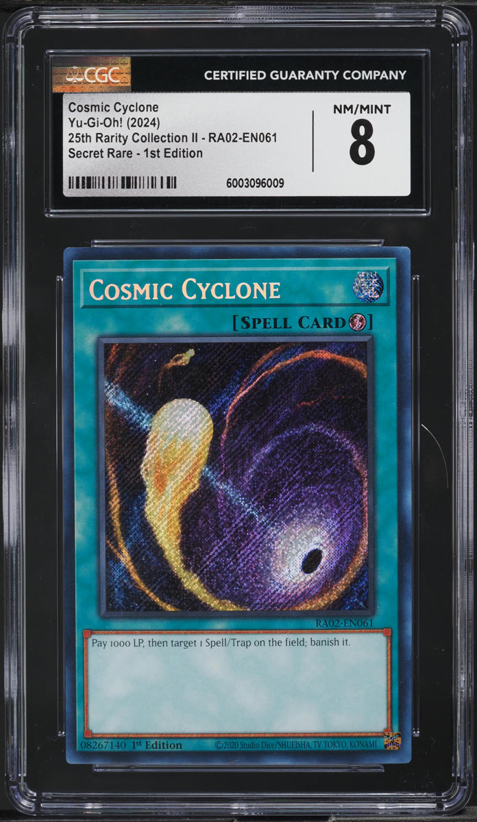 2024 Yu-Gi-Oh! 25th Rarity Collection II 1st Edition Cosmic Cyclone CGC 8 NM-MT