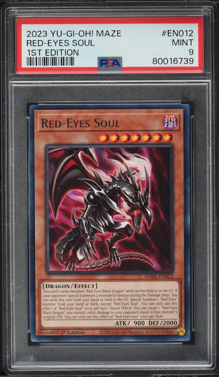 2023 Yu-Gi-Oh! Maze Of Memories 1st Edition Red-Eyes Soul #MAZE-EN012 PSA 9 MINT