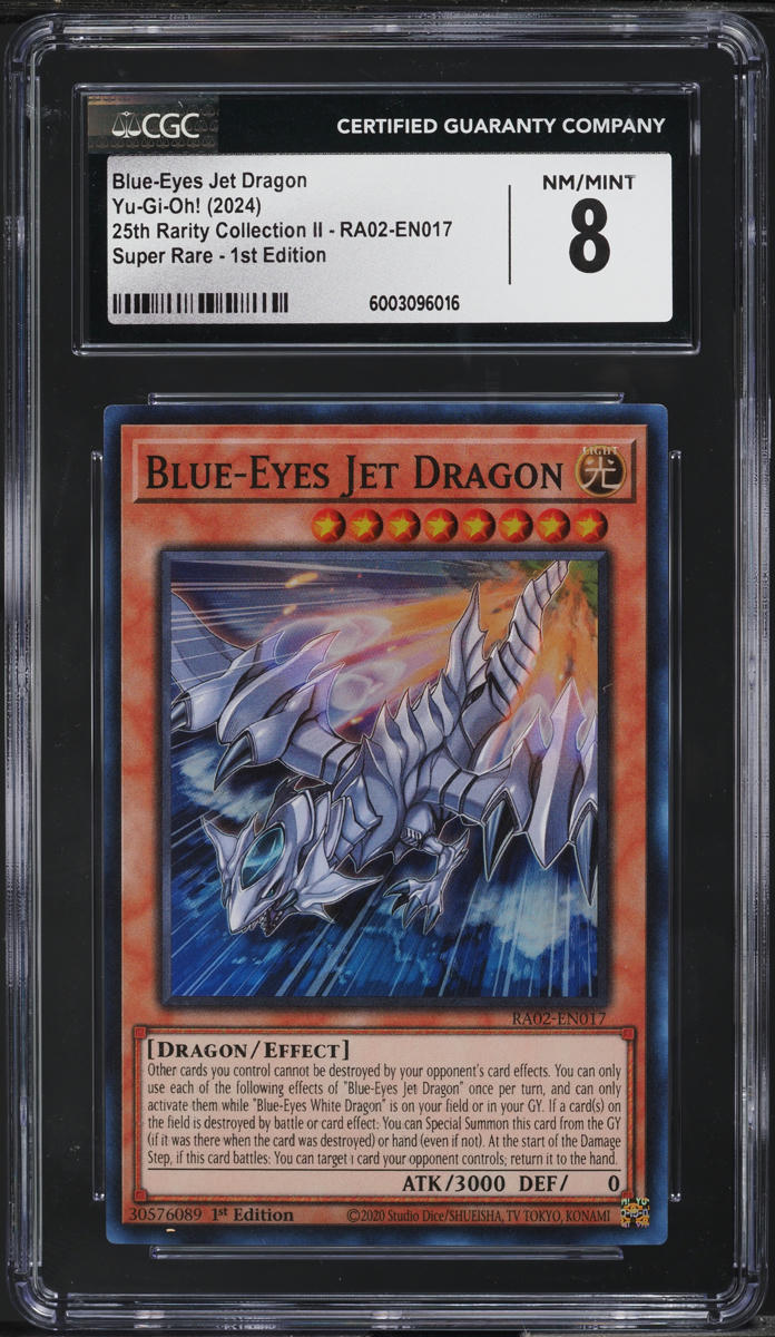 2024 Yu-Gi-Oh! 25th Rarity Collection II 1st Edition Blue-Eyes Jet Dragon CGC 8