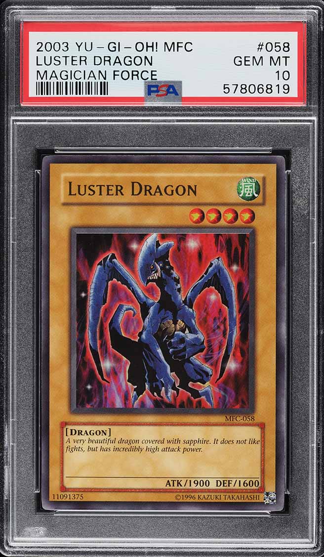 2003 Yu-Gi-Oh! Magician's Force Luster Dragon #MFC-058 PSA 10 GEM MINT
