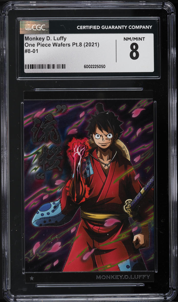 2021 One Piece Wafers Japanese Part 8 Monkey D. Luffy #8-01 CGC 8 NM-MT