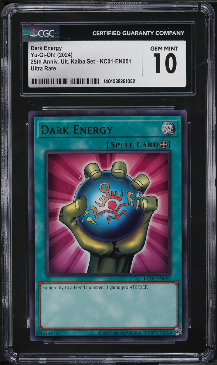 2024 Yu-Gi-Oh! 25th Anniversary Ultimate Kaiba Dark Energy #KC01-EN051 CGC 10