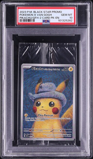 2023 Pokemon SV Black Star Promo Van Gogh Pikachu With Grey Felt Hat #85 PSA 10