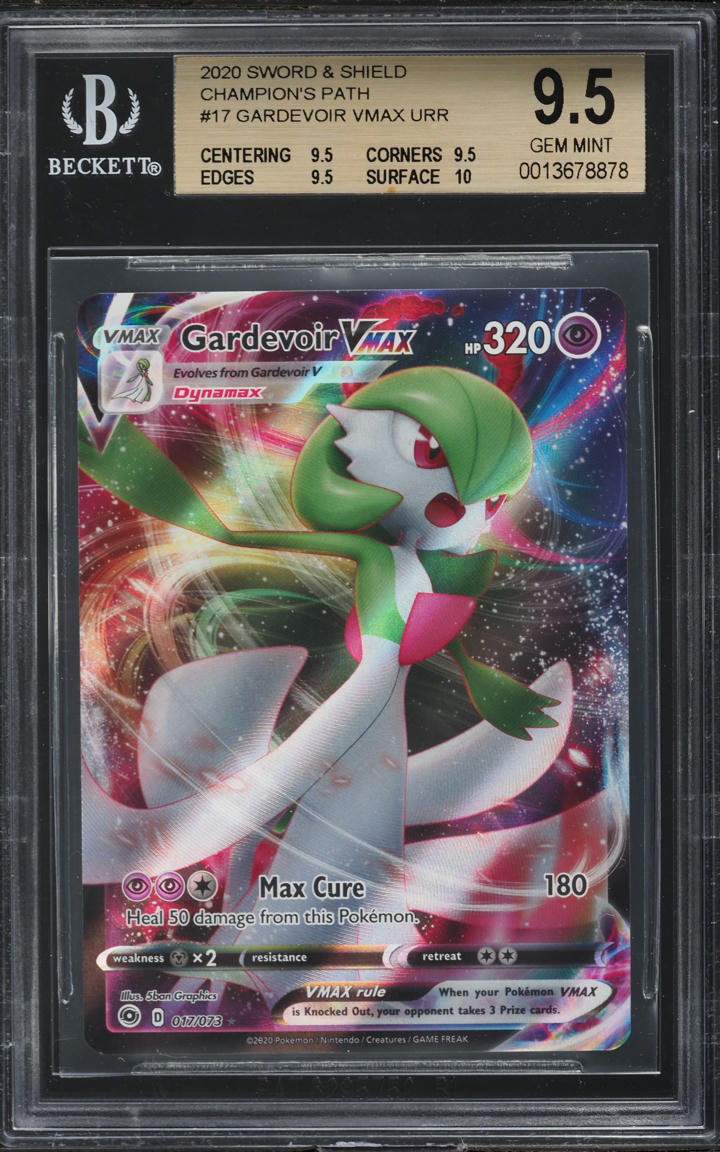 2020 Pokemon Sword & Shield Champion's Path Gardevoir VMAX #17 BGS 9.5 GEM MINT