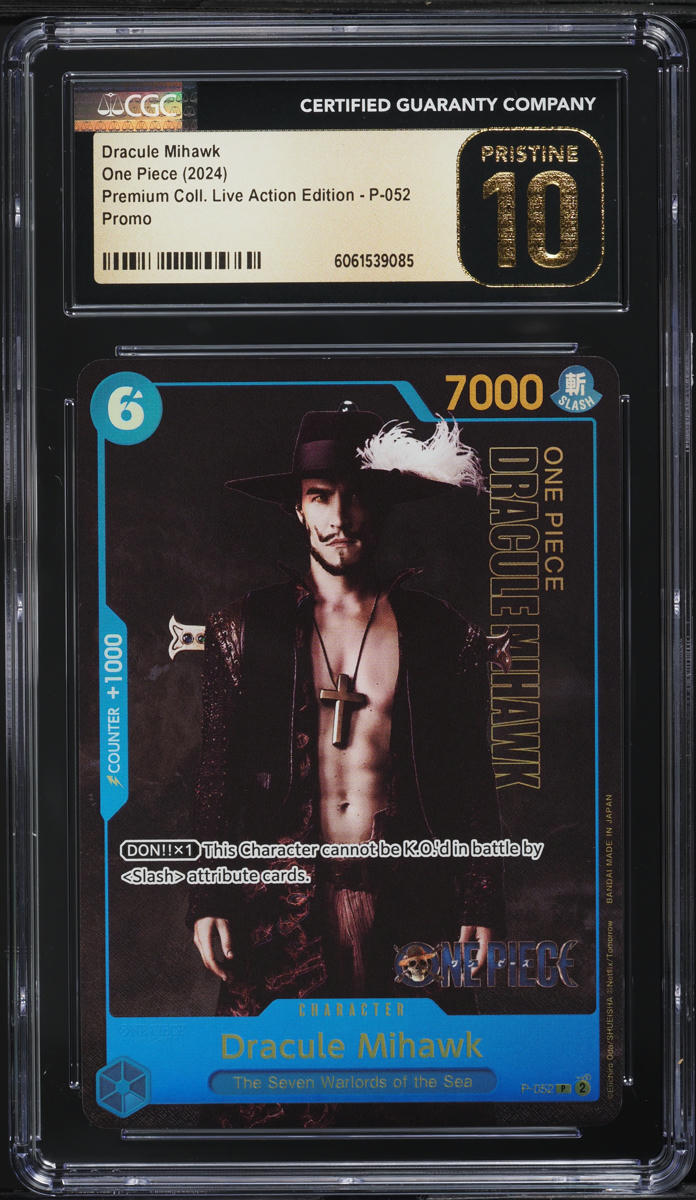 2024 One Piece Premium Live Action Dracule Mihawk #P-052 CGC 10 PRISTINE