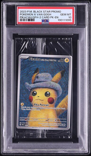 2023 Pokemon SV Black Star Promo Van Gogh Pikachu With Grey Felt Hat #85 PSA 10