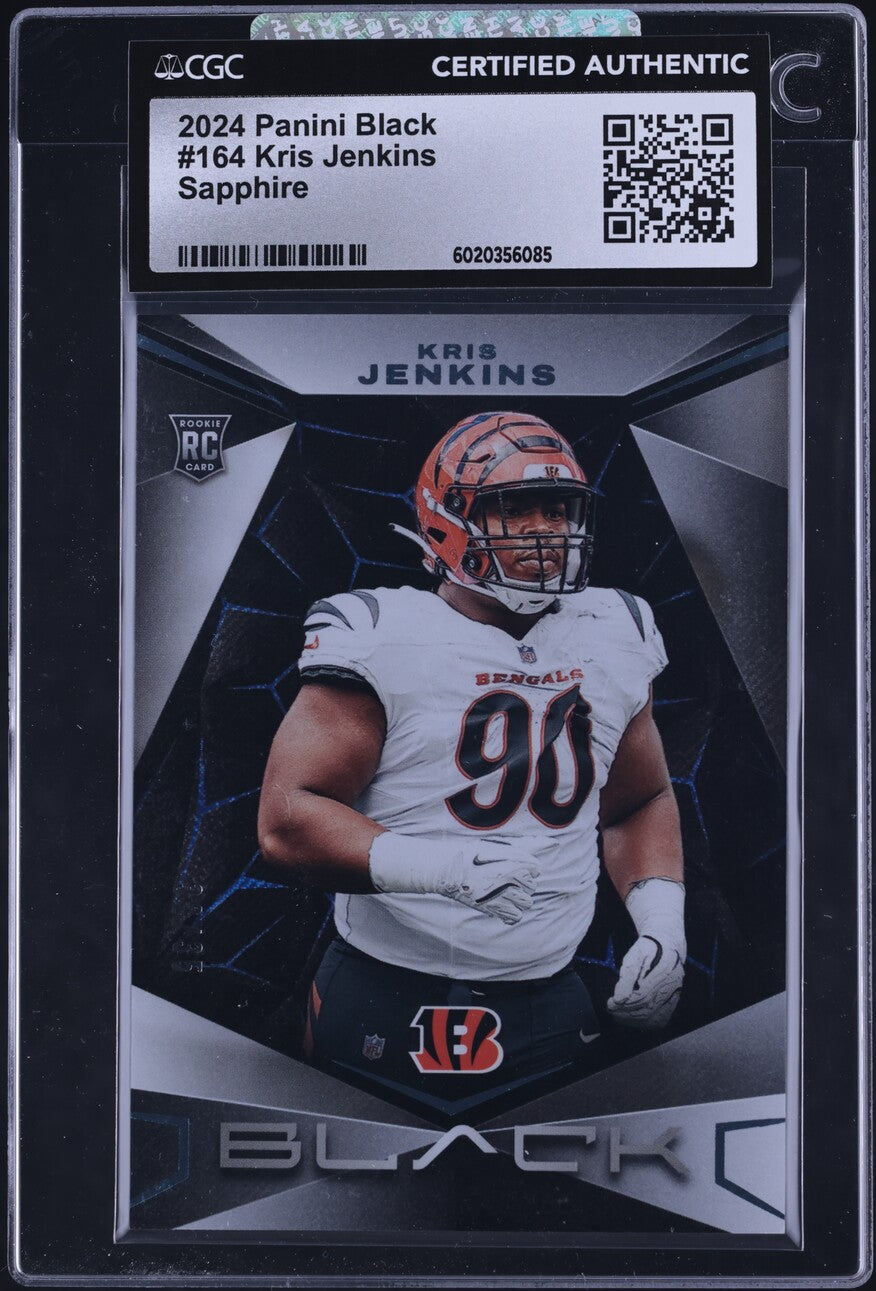 2024 Panini Black Sapphire Kris Jenkins ROOKIE /35 #164 CGC AUTH