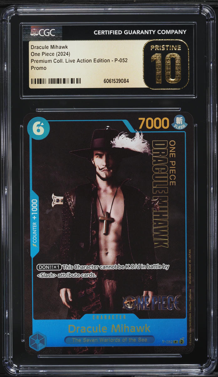 2024 One Piece Premium Live Action Dracule Mihawk #P-052 CGC 10 PRISTINE