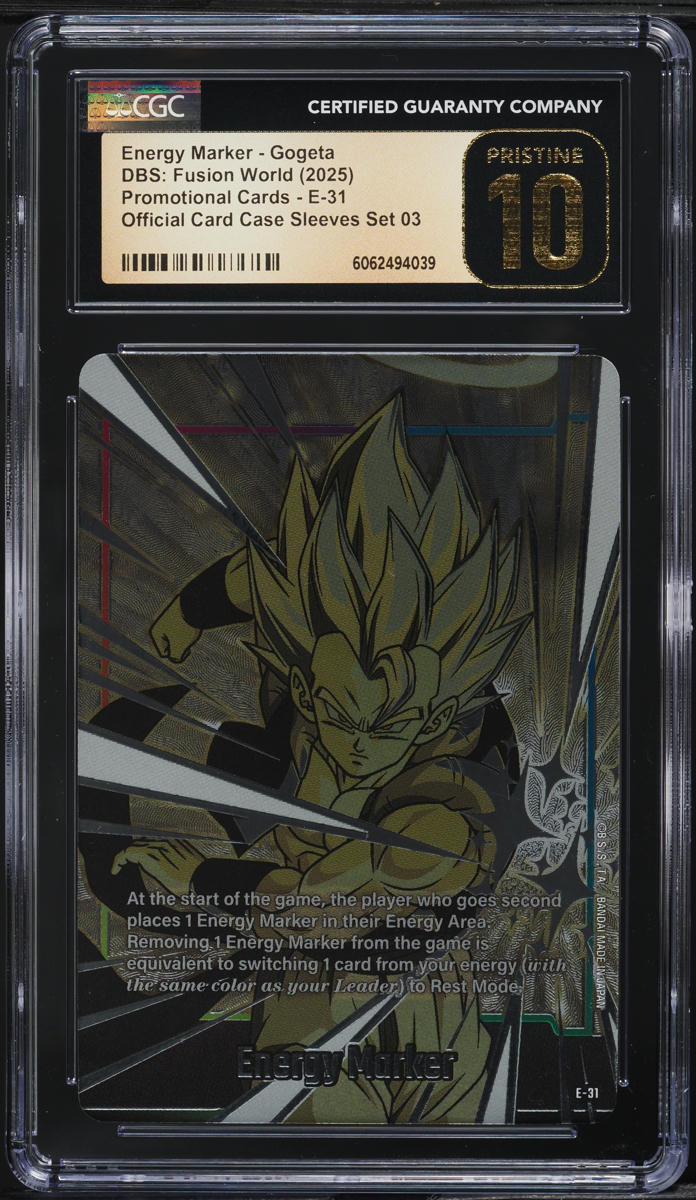 2025 Dragon Ball Super Fusion World Promo Energy Marker Gogeta CGC 10 PRISTINE