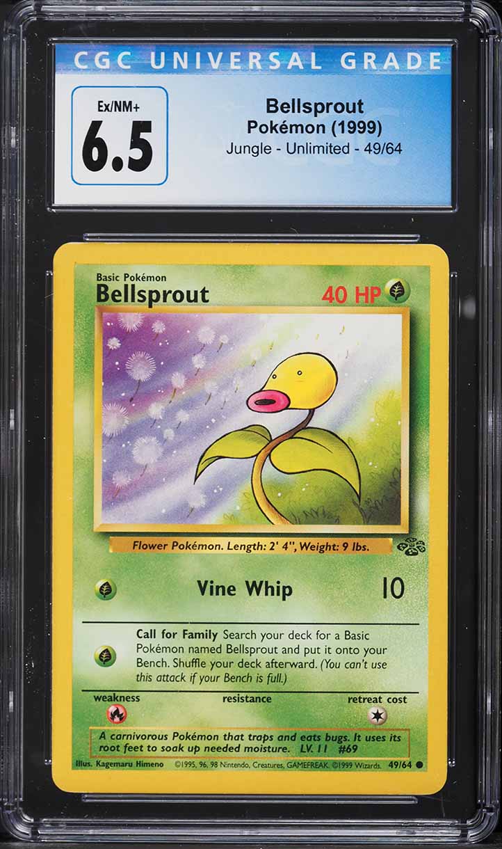 1999 Pokemon Jungle Bellsprout #49 CGC 6.5 EXMT+