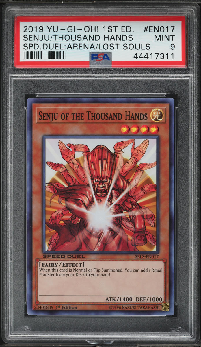 2019 Yu-Gi-Oh! SBLS 1st Edition Senju Thousand Hands #SBLS-EN017 PSA 9 MINT