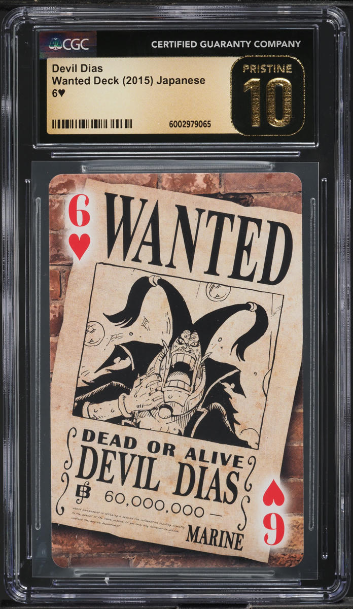 2015 One Piece Japanese Wanted Deck Playing Cards Devil Dias CGC 10 PRISTINE