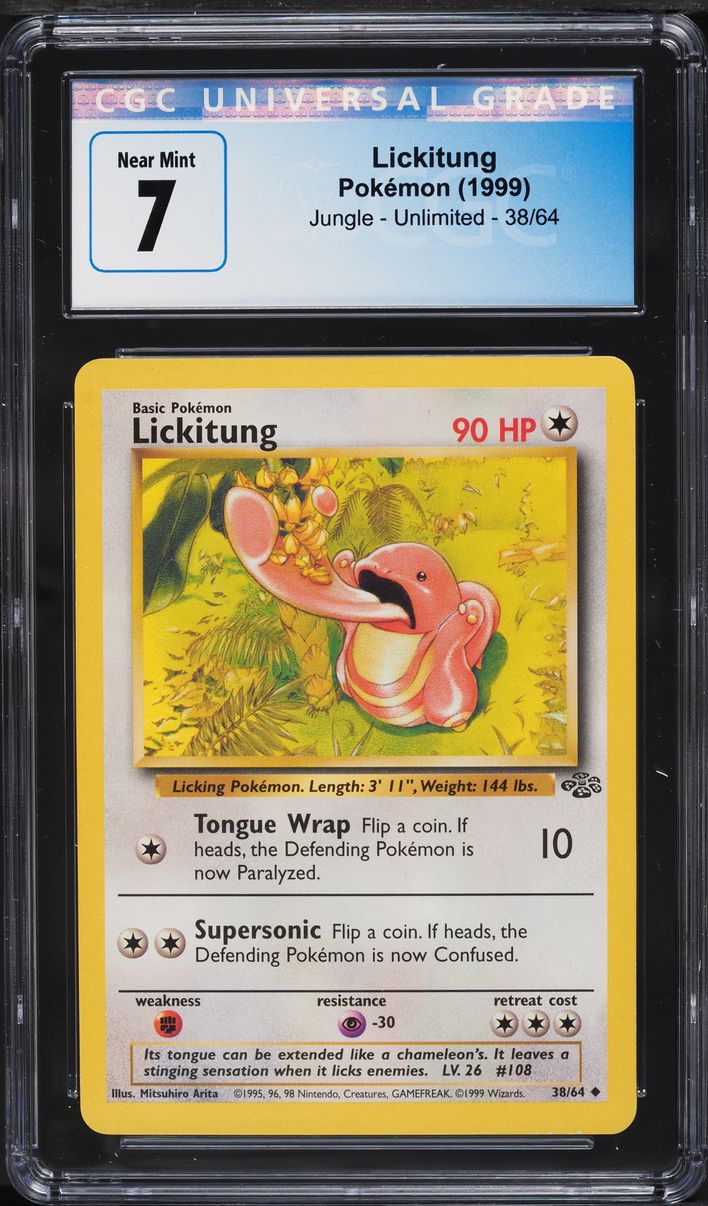 1999 Pokemon Jungle Lickitung #38 CGC 7 NRMT