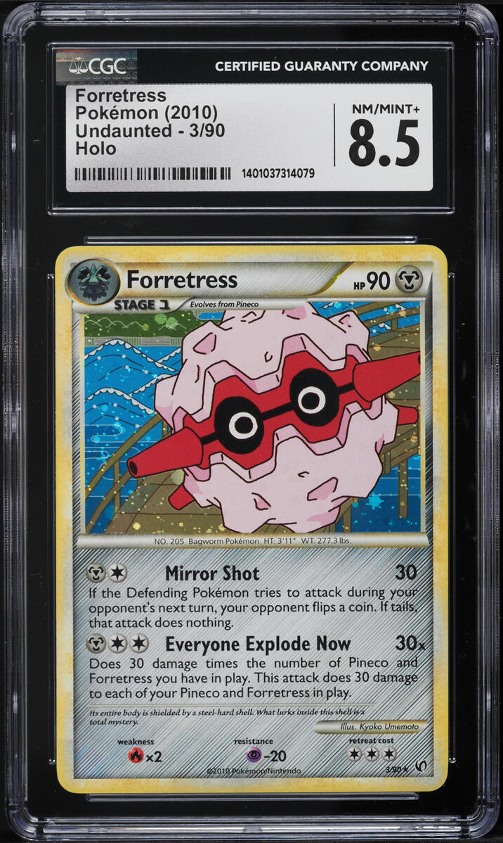 2010 Pokemon Undaunted Holo Forretress #3 CGC 8.5 NM-MT+