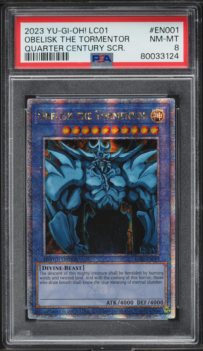 2023 Yu-Gi-Oh! Legendary Collection QC 25th Anniv. Obelisk the Tormentor PSA 8