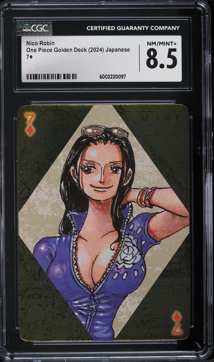 2024 One Piece Japanese Golden Deck Playing Cards Nico Robin CGC 8.5 NM-MT+