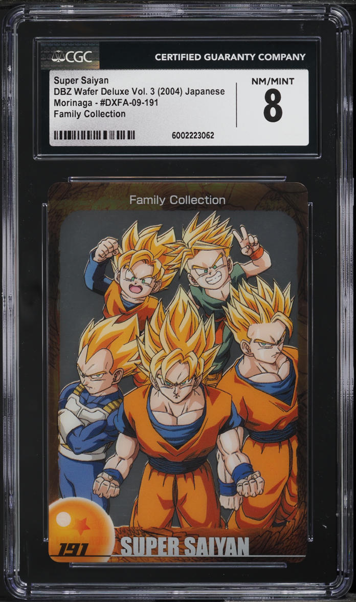 2004 Dragon Ball Z Japanese Deluxe Wafers Vol 3 Family Super Saiyan CGC 8 NM-MT