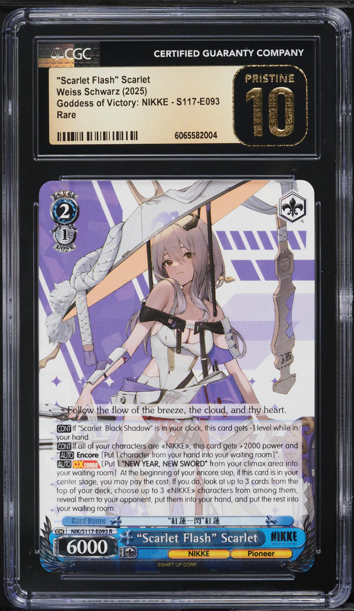 2025 Weiss Schwarz Goddess Victory NIKKE "Scarlet Flash" Scarlet CGC 10 PRISTINE