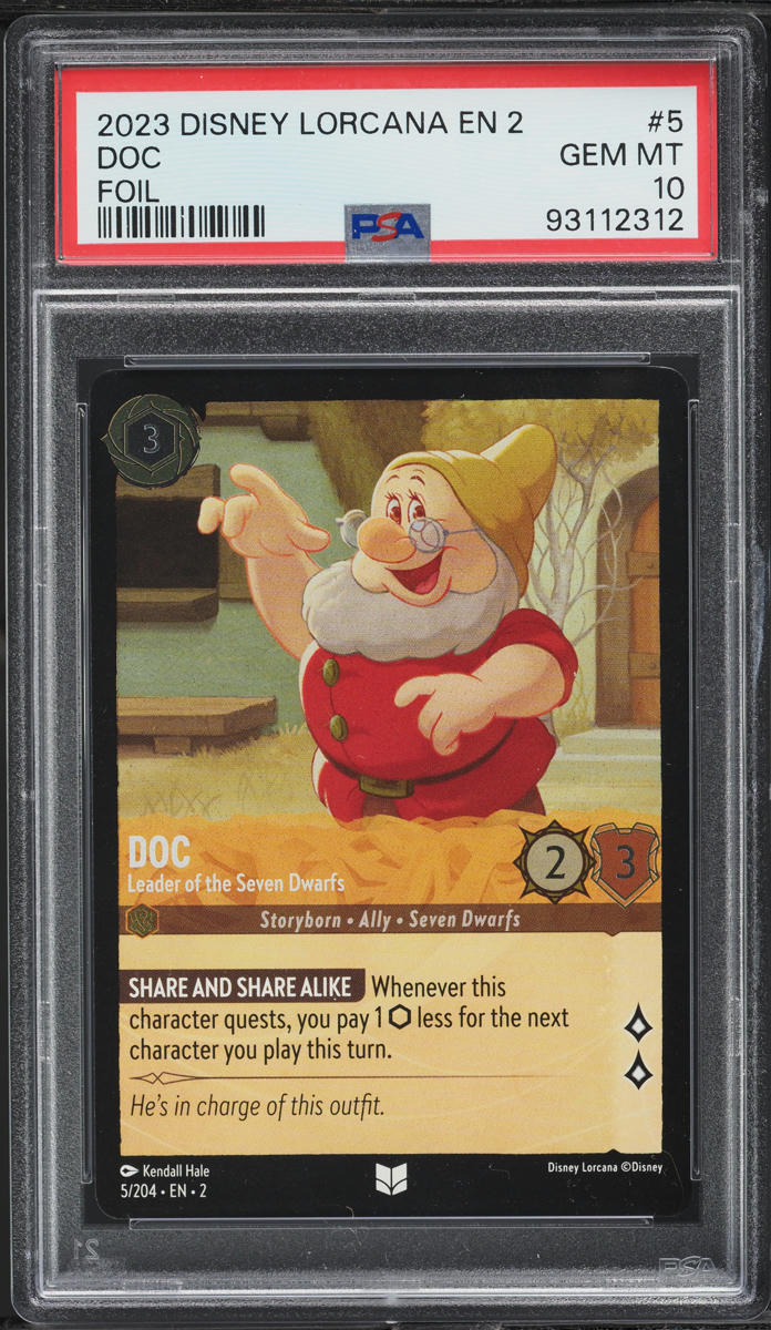 2023 Disney Lorcana Rise Of The Floodborn Foil Doc #5 PSA 10 GEM MINT