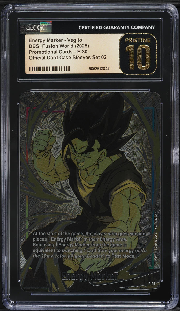 2025 Dragon Ball S Fusion World Promo Case Sleeves 2 Energy Marker Vegito CGC 10