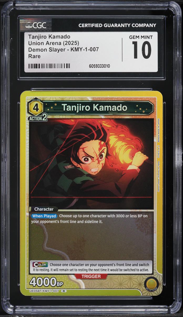 2025 Union Arena Demon Slayer Tanjiro Kamado #KMY-1-007 CGC 10 GEM MINT