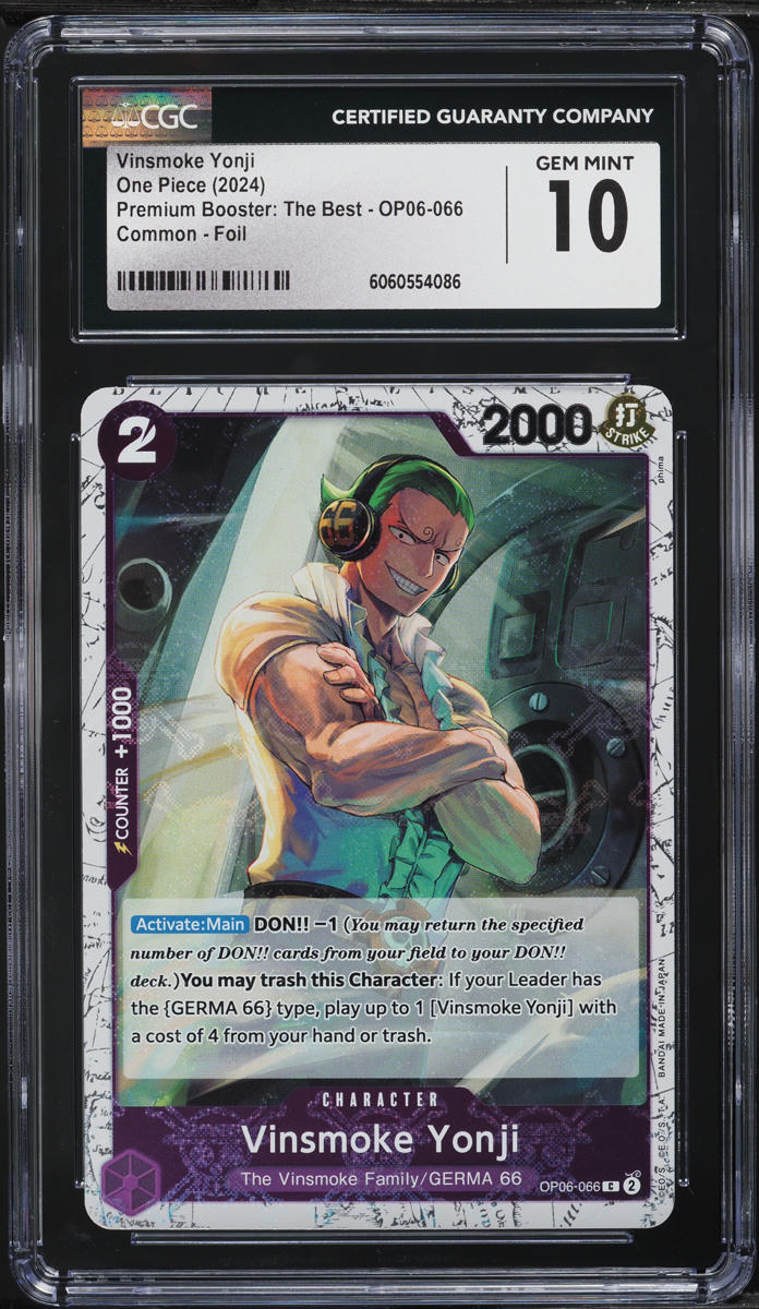 2024 One Piece Premium The Best Foil Vinsmoke Yonji #OP06-066 CGC 10 GEM MINT