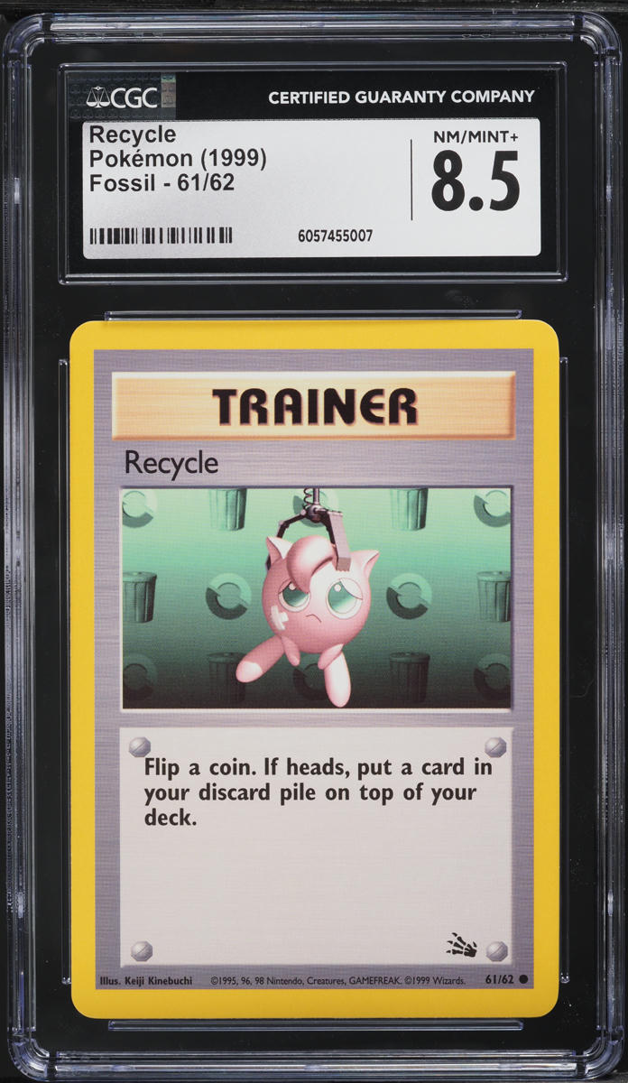 1999 Pokemon Fossil Recycle #61 CGC 8.5 NM-MT+