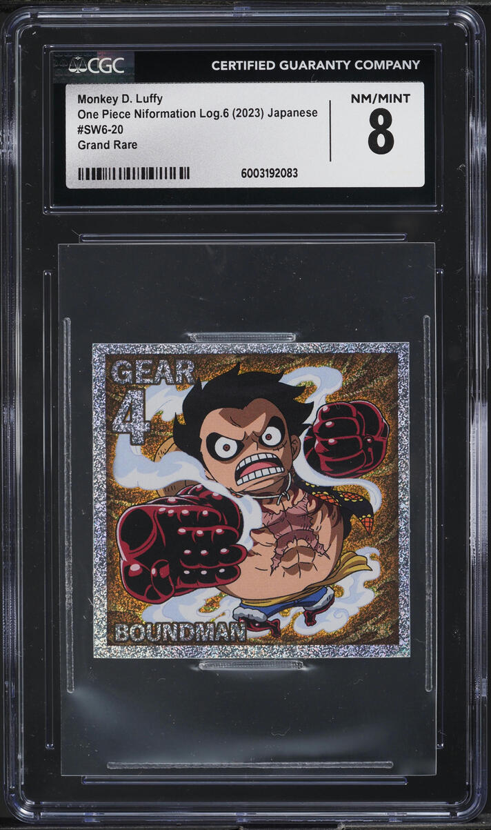 2023 One Piece Japanese Niformation GR Monkey D. Luffy #SW6-20 CGC 8 NM-MT