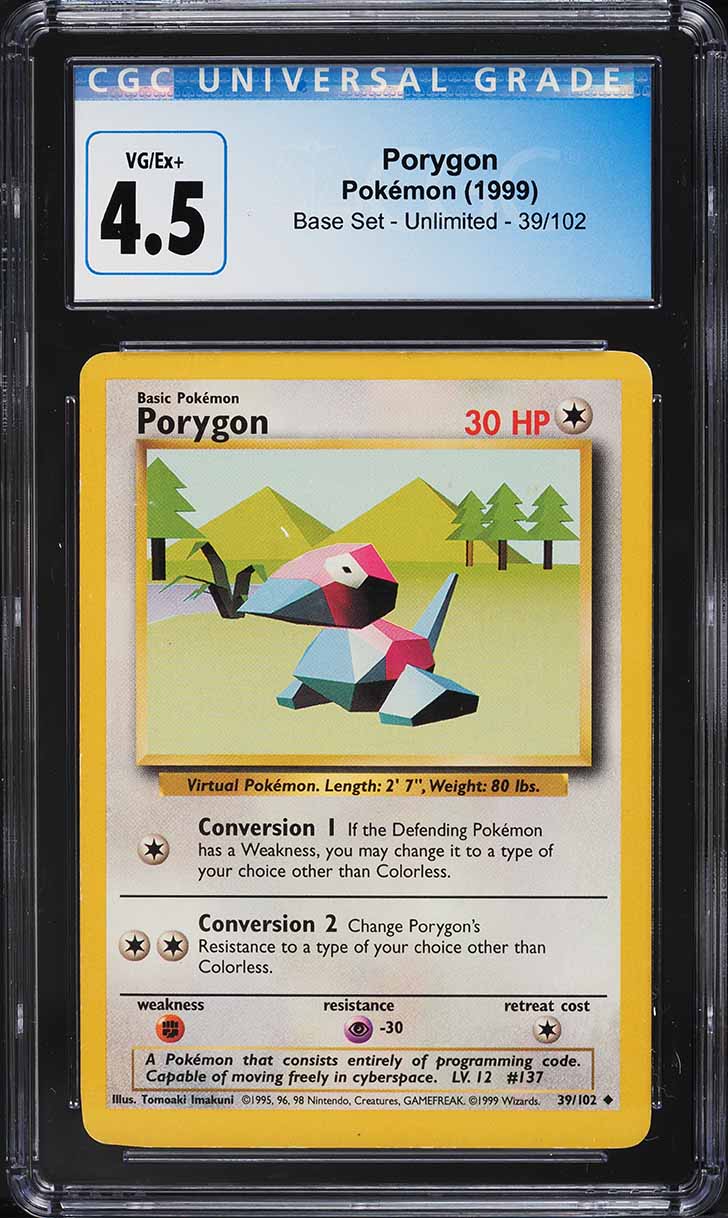 1999 Pokemon Base Set Porygon #39 CGC 4.5 VGEX+