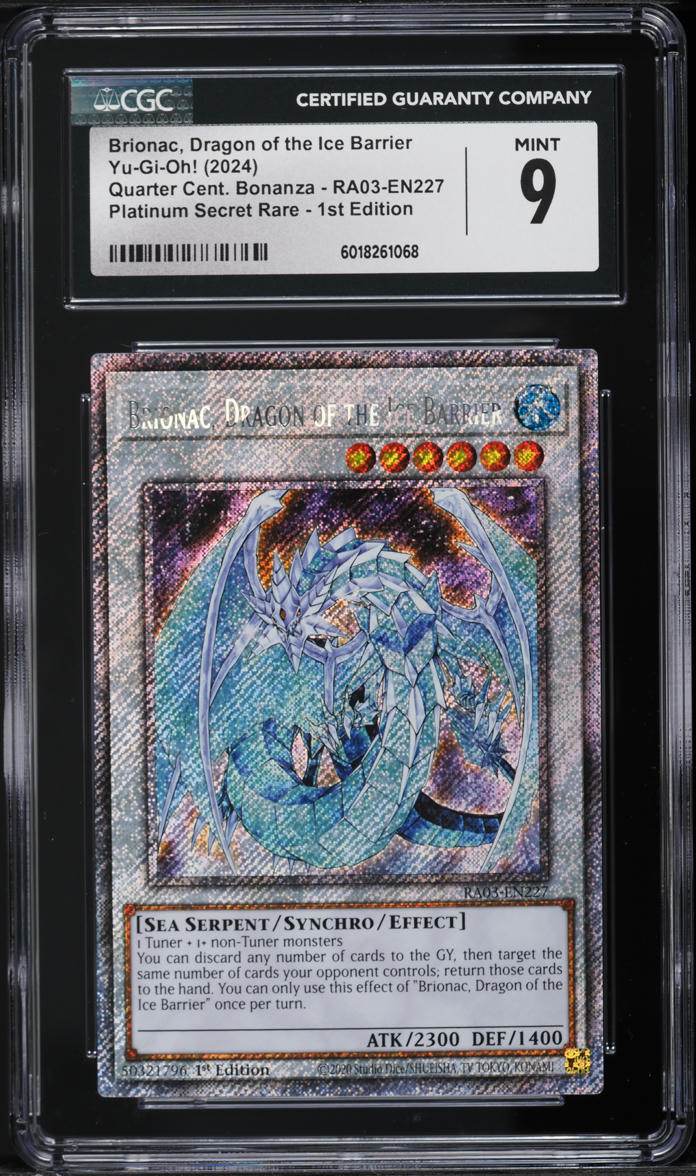 2024 Yu-Gi-Oh! RA03 1st Ed Brionac, Dragon Of The Ice Barrier #RA03-EN227 CGC 9