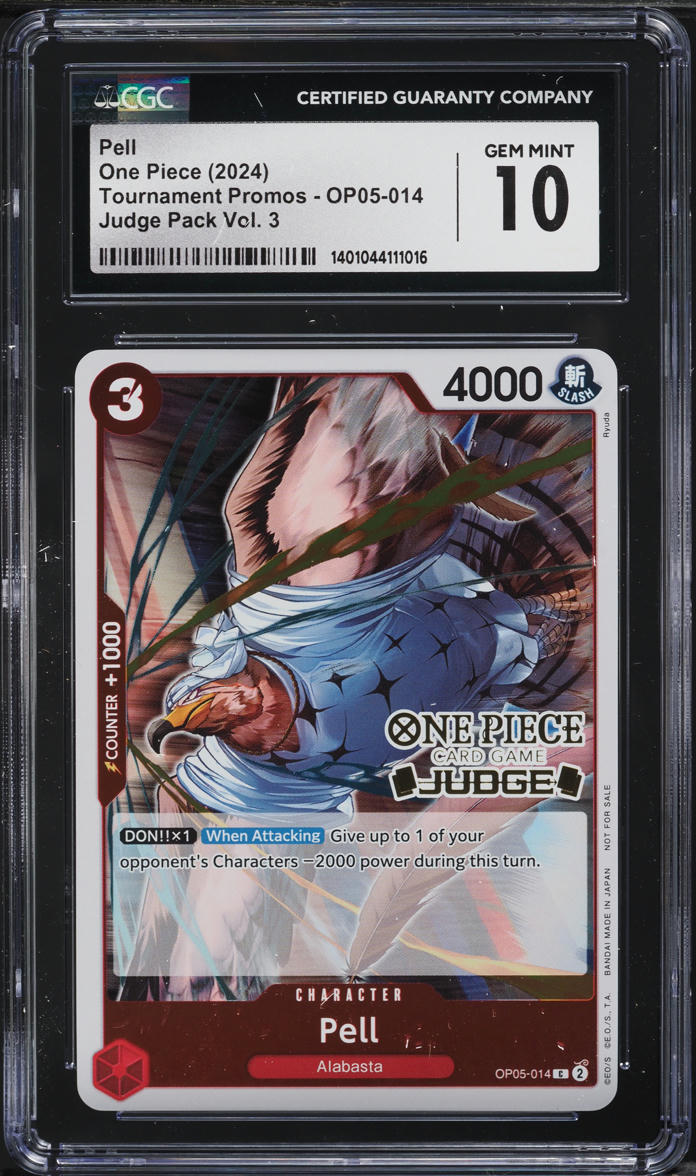 2024 One Piece Tournament Promo Judge Pack Vol 3 Pell #OP05-014 CGC 10 GEM MINT