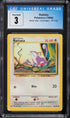 1999 Pokemon Base Set Rattata #61 CGC 3 VG